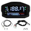 Miniatyrbillede 1 af 5: Motorcykel Speedometer Brændstofniveau Måler Ombygning LCD Instrument til 1/2/4 Cylindret Motor med LED