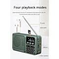 Miniatyrbilde 5 av 5: Bærbar FM Radio Solcelle Nødradio Opptaker Trådløs Bluetooth Høyttaler Støtter U Disk TF Kort MP3 Avspilling Grønn