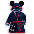 Miniatyrbild 1 av 5: Barn Pojke Flicka Fleece Badrock Morgonrock Nattkläder Pyjamas med Huva Navy blue 110