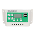 Miniatyrbild 2 av 5: PWM Solarladdningsregulator Automatisk Identifiering Dubbla USB-Portar Solcellsladdare med PV-Kabel för Hem 24V 12V 10A