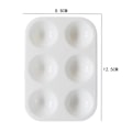 Miniatyrbilde 5 av 5: 10 stk. Hvite Plast Malingbrett Paletter 6 Hull Fortykket Kunstklasser DIY Håndverk Akvarellpalett Fargeblanding Kunst Malingsbrett