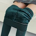 Miniatyrbillede 1 af 3: Varme tights til kvinder vinterstrømper til strømpebukser plus size fleece varme termiske termo wrap sorte forede leggings tyk cashmere Green