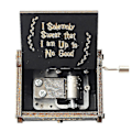 Miniatyrbild 2 av 5: Handsnidad Speldosa i Trä med Handvev - You Are My Sunshine style 3
