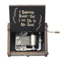 Miniatyrbild 2 av 5: Handsnidad Speldosa i Trä med Handvev - You Are My Sunshine style 7