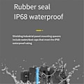 Miniatyrbillede 4 af 5: 2 STK RJ45 Panelmonteringskobling, IP68 Skærmet Industriel Panelmonteret Ethernet LAN Gennemgangsstik til CAT6/CAT5E/CAT5