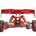 Miniatyrbild 5 av 5: Aluminiumlegering Bakvinge Tillbehör Del Metall GT Duck Tail för 1/12 1/14 144001 124019 RC Uppgraderingsdelar