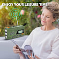 Miniatyrbild 3 av 5: Mini Handvev Bluetooth Radio +//FM Radio 4500 MAh Soldriven Nödradio med LED-ficklampa, SOS-larm