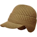 Miniatyrbild 5 av 5: Vintermössa för män, tjock, vindtät solskärmsmössa, varm stickad mössa med öronlappar för utomhusbruk, baseballkeps för män Khaki With Plush Lining