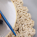 Miniatyrbillede 4 af 5: Sæt med 2 naturlige vævede bordskånere i strå, bordskånere, skridsikker måtte af majsskaller - 38 cm