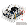 Miniatyrbilde 5 av 5: Akrylveske for OrangePi 5Pro, gjennomsiktig akrylveske for OrangePi 5 Pro med kjølevifte og antenne A
