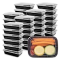Miniatyrbillede 2 af 5: 50 stk. madkasser til frokost 946 ml genanvendelige madbeholdere med låg lækagesikre BPA-fri stabelbare madopbevaringsbeholdere til restaurant hjem