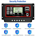Miniatyrbillede 5 af 5: Solar Opladningscontroller Sort Solpanel Batteri Smart Regulator Dobbelt USB-porte Automatisk Justerbar LCD-skærm