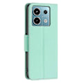 Miniatyrbillede 5 af 5: Til Xiaomi Redmi Note 13 Pro 5G Telefon Cover Ensfarvet PU Læder Stand View Cover Litchi Tekstur Green