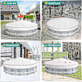 Miniatyrbild 5 av 5: Poolskydd, vindtätt runt uppblåsbart poolskydd, dammtätt vattentätt poolskydd för familjepooler, badtunnor, spa, uppblåsbara pooler 18FT