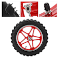 Miniatyrbild 5 av 5: 2.510 tum Bakre Hjul Gummidäck Halkskyddsbyte Passar för 47cc 49cc 2-takts Mini Dirt Bike (Röd)