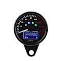 Miniatyrbilde 1 av 5: Universal Motorsykkel Speedometer LED Digitalt Turteller Krystall Instrument Måler Kilometerstand med Drivstoffmålerindikator
