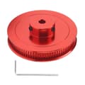 Synkront Hjul 80T 5mm GT2 Tandremsskive Legeret Stål til 3D Printer CNC Drejebænk Rød
