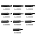 Miniatyrbillede 2 af 5: 10 Sæt Banan Hun Socket Messing PA Jack Stik Isolationsrør Tryk Pasform Adapter J.10031Sort