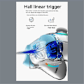 Miniatyrbillede 2 af 5: K10 Gaming Controller med Opladningsdock RGB Hall Effect Joystick Trigger til Switch/PC Hvid