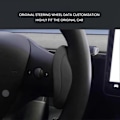 Miniatyrbild 4 av 5: Rattförstärkare Zinklegering Magnetisk Installation Autopilot Motviktsring Ersättning för Tesla Model 3 Y