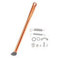 Miniatyrbild 1 av 5: CNC Aluminiumlegering Kickstand Sidostöd med Fjäder Tillbehör Passar Husaberg FE 501 FE 250 FE 390 (Orange Stång Grå Fot)