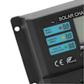 Miniatyrbillede 3 af 5: LCD Display Solpanel Controller Fotovoltaisk Opladningscontroller 12V 24V Selvtillpasning Sort 10A