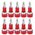 Miniatyrbillede 1 af 5: 10 stk. 2 mm Banan Hun Jack Stik Adapter Panel Mini Bindingsstolpe til Elektronisk Instrument Rød