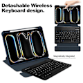 Miniatyrbild 5 av 5: Tangentbord Smart Läderfodral För iPad Pro 11 2024 Dark Blue
