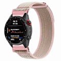 Miniatyrbillede 2 af 5: Til Coros Vertix 2 / Garmin Fenix 7X / 6X / 5X 26mm Trail Loop Nylonbånd Blød Urrem - R Sand Pink Pink