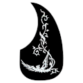 Miniatyrbild 1 av 5: Gitarr Halkskyddsplatta Droppformad Akustisk Klassisk Gitarr Plektrumskydd Anti-Repa Svala