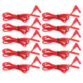10 Set Multimeter Testkabel 4mm Hane till Hane Ledningar Banankontakt Adapter J.70018 Röd