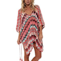 Miniatyrbilde 1 av 5: Sommerbadedrakt Bikini Strand Badetøy Heklet Cover Up for Kvinner Multicolor