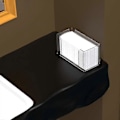 Miniatyrbild 5 av 5: Bordsställ för pappershanddukar, transparent servetthållare för gäster, lämplig för Z-vikning, C-vikning eller Mu