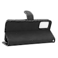 Miniatyrbillede 3 af 5: Til Tcl 403 Mobiltelefon Etui Stativ Tegnebog Stødsikker Tpu+pu Læder Telefon Cover Black