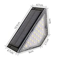 Miniatyrbilde 5 av 5: 8 stk. Solcelledrevne trinnlys utendørs, vanntett belysning, supersterk, høy lumen, automatisk på/av, solcelledrevet dekkslys, utendørs dekor