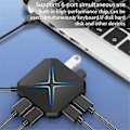 Miniatyrbild 4 av 5: 10-i-1 USB HUB Dockningsstation, USB Ljudadapter för PC, Laptops, Stationära datorer, Stereoljudkort med 3,5 mm Gränssnitt