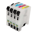 Miniatyrbillede 2 af 5: Blækpatroner Kompatibel Refill Udskiftning Med Permanent Chip 4 Farver til Inkjet Printer LC563