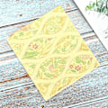 Miniatyrbild 2 av 4: Blommig Bomullstyg Växt Blomma Lapptäcke DIY Handgjorda Material Sömnadstillbehör 400312-Stray Path-Gul
