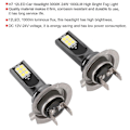Miniatyrbilde 3 av 3: 2 stk. H7 12LED Bilfrontlykt 3000K 24W 1000LM Høyt Lys Tåkelys