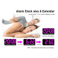 Miniatyrbild 4 av 5: Stor Digital Väggklocka, 24 cm, LED Väckarklocka med Stora Siffror, för Vardagsrum Sovrum Klassrumsinredning Lila