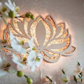 Miniatyrbilde 3 av 5: Nattlampe Delikat Lysende Vannliljeform Veggmontert Vakker LED Nattlampe Husholdningsartikler