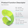 Miniatyrbilde 3 av 5: Rullende Ring Fjernkontroll Bluetooth Sidevender Klikker med Digitalt Ladeetui for IOS Android Telefon - Grønn