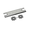 Pikkukuva 5 / 5: CNC Metallinen Etusäleikkösarja 1:10 Mittakaava Trx4 Bronco Ajoneuvotarvike Hopea black