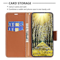 Miniatyrbillede 3 af 5: Til Xiaomi Redmi Note 13 Pro 5G Telefon Cover Ensfarvet PU Læder Stand View Cover Litchi Tekstur Brown