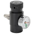 Miniatyrbillede 5 af 5: Justerbar CO2 Påfyldningsadapterventil med 8mm Han-hoved ASA 3000psi Trykmåler Sort