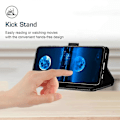 Miniatyrbild 4 av 5: För Motorola Edge 50 Fusion 5G Fodral PU Läder Ställ Plånbok Stöttåligt Business Telefonskal Black