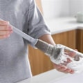 Pikkukuva 4 / 5: Pitkävartinen sieniharja keittiön puhdistustarvikkeet pullonpuhdistusharja kupit oluttuopit kannut puhdistettu keittiötyökalu harmaa