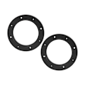 Miniatyrbillede 4 af 5: 2 stk. 4in Bil Audio Højttaler Ring Pad Sort Automobil Modifikation Udskiftning Universal