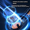 Miniatyrbillede 4 af 5: Bærbar Mini Hængende Halsventilator Power Ventilador Bladeless Halsbåndsventilator Luftkøler USB Genopladelige Elektriske Vifter Blå