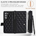 Pikkukuva 4 / 5: Samsung Galaxy Z Fold 6 -lompakkokotelo S Pen -pidikkeellä, crossbody-kaulahihnalla ja rannehihnalla, iskunkestävä tyylikäs suojakuori Rose Gold